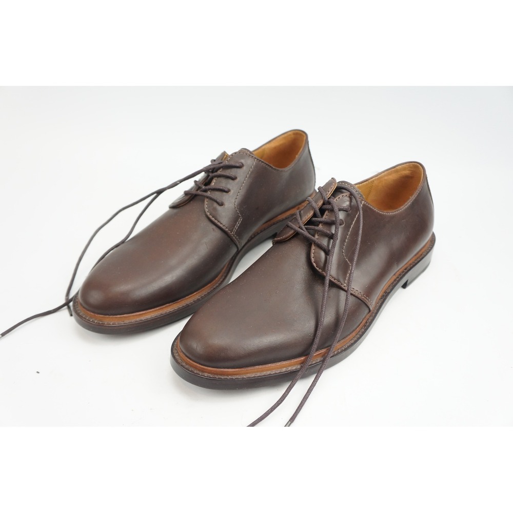 Coach Derby Shoes 10.5 Brown Leather Lace Up Plain Toe Dress Shoes Good